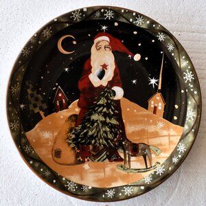 Santa Claus Christmas Plate by Garden Ridge